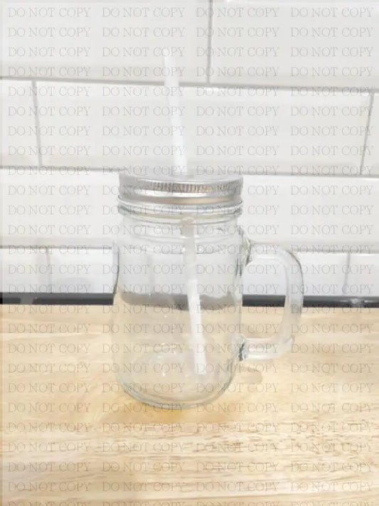 15Oz Clear Glass Mason Jar With Lid And Straw - Click To See More Tumbler