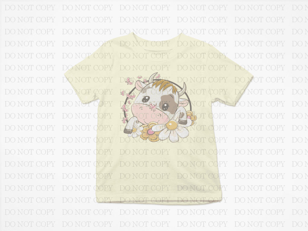 Cow With Flowers T-Shirt
