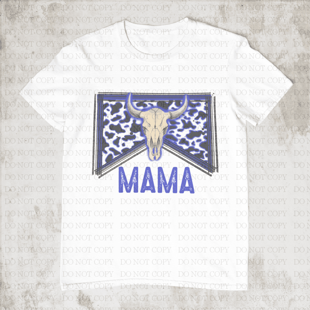 Mama Cowprint Purple Shirts & Tops