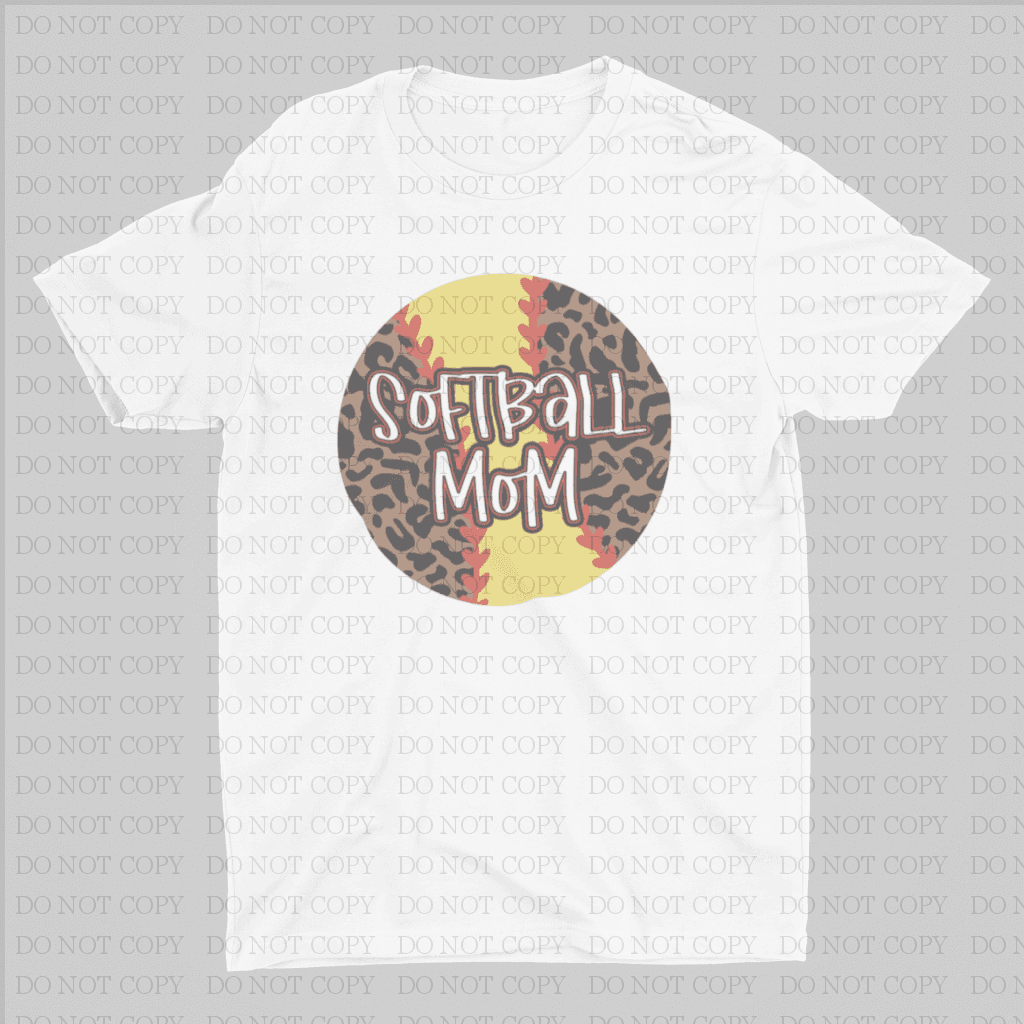 Soft Ball Mom Small / Yellow And Leopard Ball White T-Shirt
